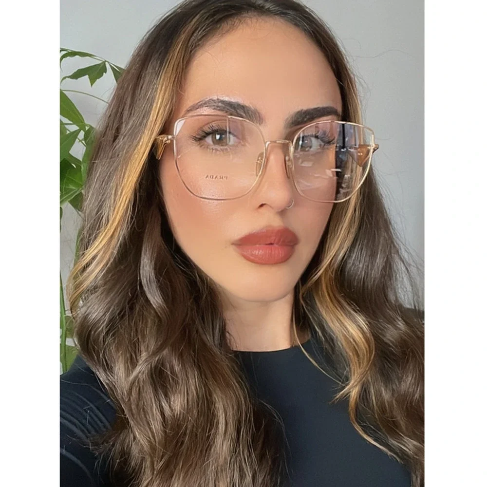NEW Prada PRA54VD Eyeglasses Frames in Gold White